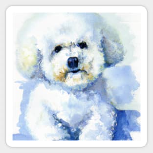 Bichon Frisé Watercolor Painting - Dog Lover Gifts Sticker